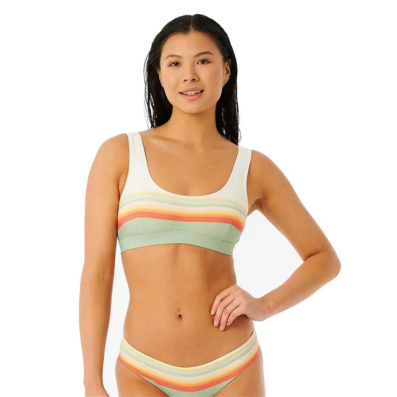 Maternity bikini for women with stretchy fabric and supportive design for expectant mothers -Surf Revival Crop Bikini Top