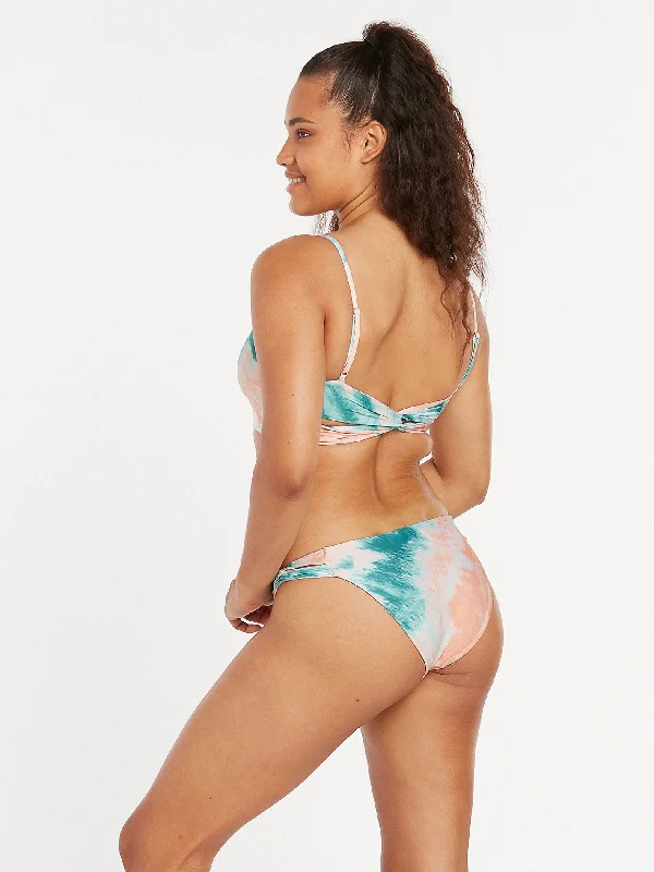 Colorful bikini for women with gradient hues for a unique and eye-catching look -Blurred Lines Hipster Bikini Bottom - Hazey Pink