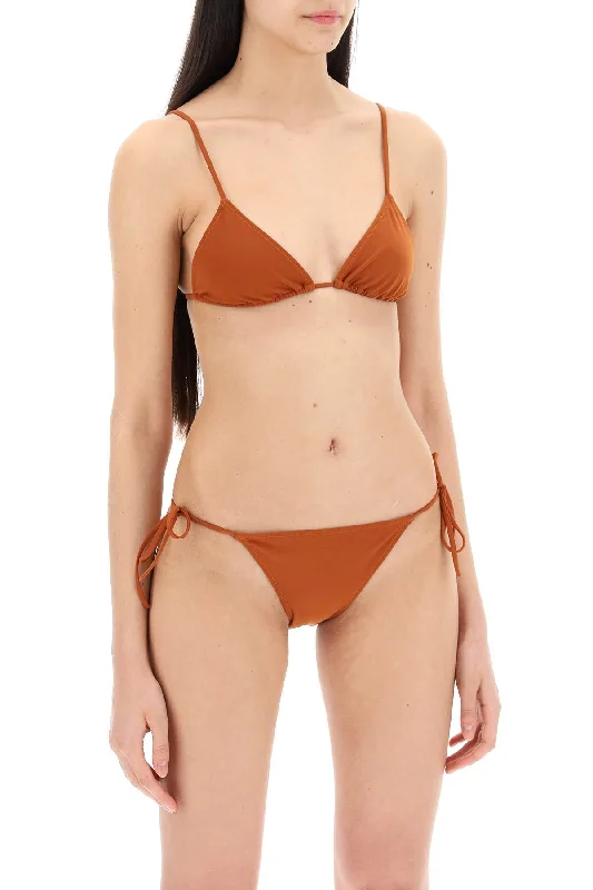 Luxe bikini for women with gold accents and shimmering fabric for a glamorous look -"twenty-piece bikini