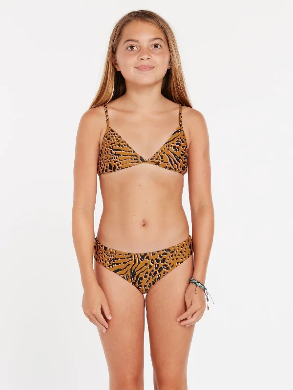 Chic bikini for women with elegant design and timeless black color for versatility -Girls Running Wild Bikini Set - Animal Print