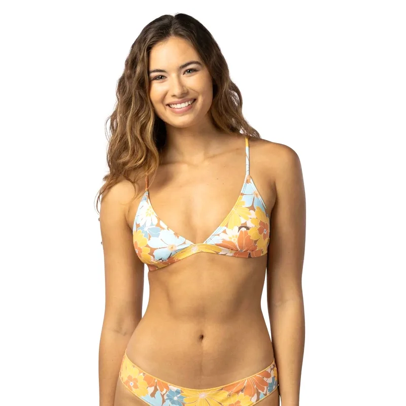 Floral print bikini for women with garden-inspired designs for a feminine look -Sunrise Session Crossback Triangle Bikini Top