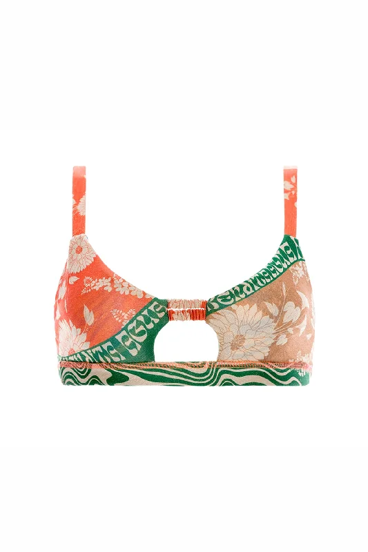 Chic swim pants for women with ruffled edges for a playful vibe -Eloisa Kaaw Bikini Top