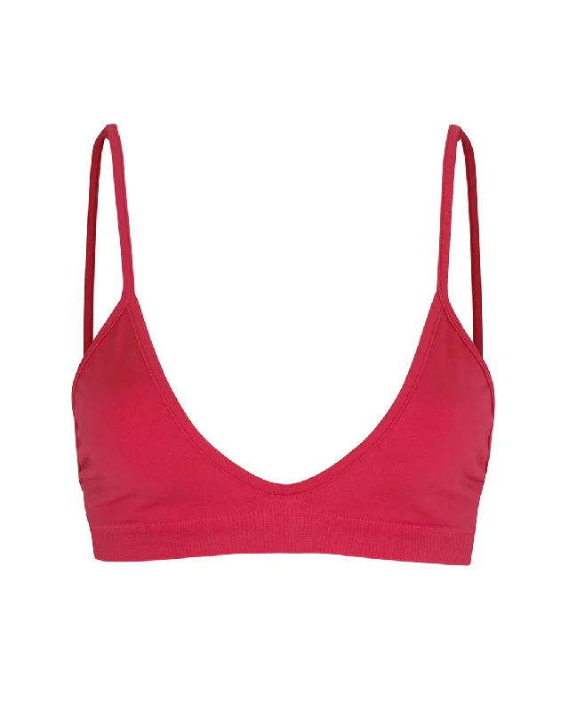 Sustainable bikini for women made from eco-friendly materials for conscious fashion -BLISSFUL Bikini Bra Top | Cerise