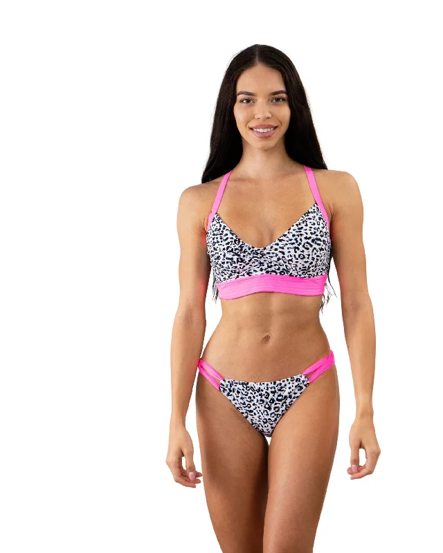 Stylish swim pants for women with high-cut sides for a trendy beach look -Panthera Bralette D-DD