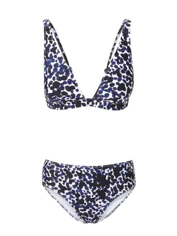 Lightweight bikini swim sets for quick swims -Jessica Top + Classic Midrise Bottoms in Animal Dot