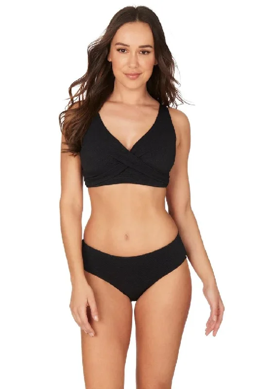 Sport bikini for women with a functional design and comfortable support for swimming -Nip Tuck NO2183MHK Black Delta Louise Bikini Set