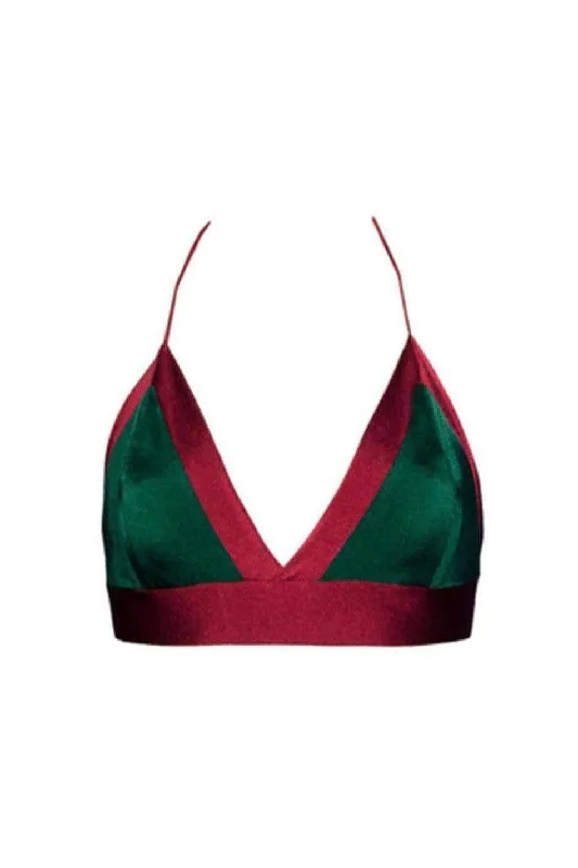 Soft bikini swim tops for all-day wear -Audrey ruby emerald top