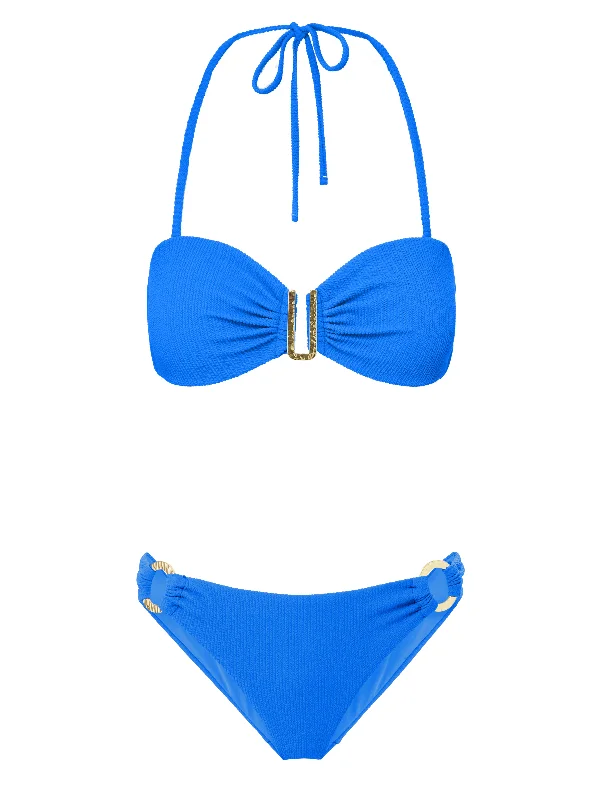 Padded tankini swim sets for subtle lift -Cindy Top + Ring Trim Bottom in Grotto