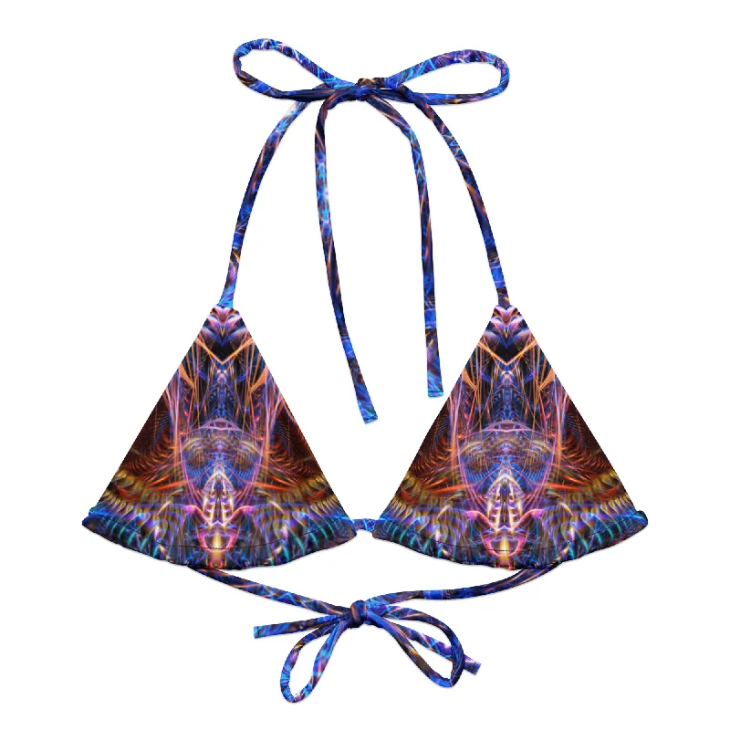 Swimsuit bikini for women with padded cups for extra support and lift -Cosmic Noise Bikini Top