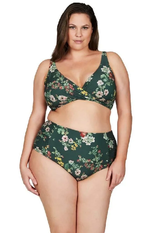 Affordable swim tops for budget-friendly vacation wear -Artesands AT3711NK Neo Kimono Bikini Top