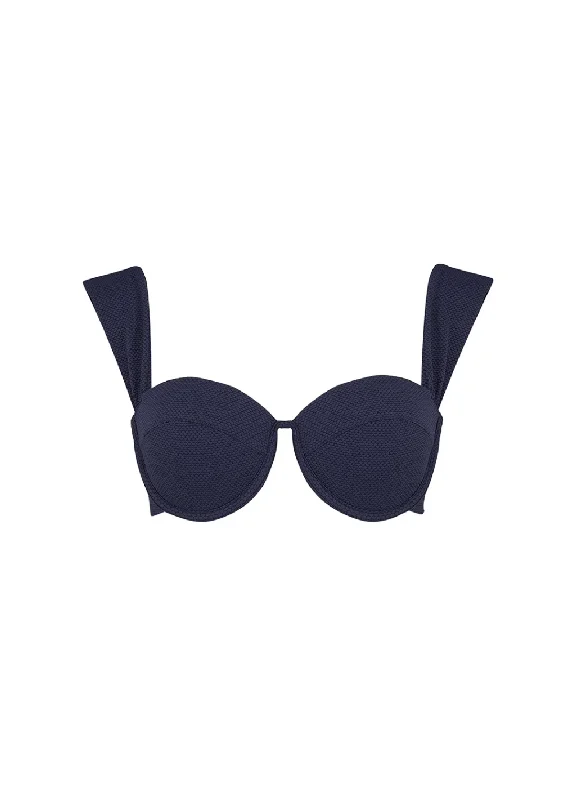 Soft high-neck swim tops for gentle wear -The Modern Bustier Bra - Berry Luxe