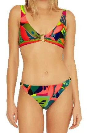 Cute crop swim tops for youthful swim style -Rainforest Ring Halter Top