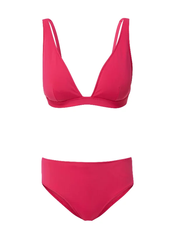 Neon tankini swim sets for vibrant energy -Jessica Top + Classic Midrise Bottom in Fuchsia