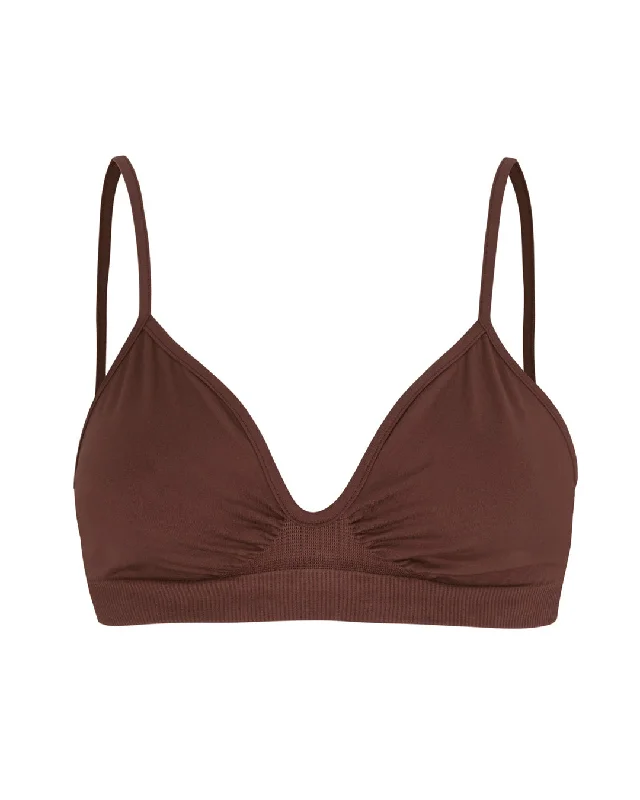 Wrap bikini for women with tie details for adjustable fit and flattering look -LIBERATED Bikini Bra Top | Maroon