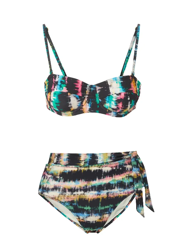 Lightweight swim sets for summer swim ease -Nellie Top + Side Tie High Waist Bottom in Bimini Sky