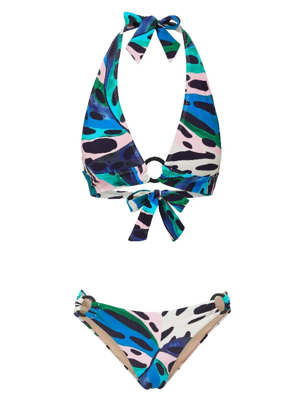 Floral tankini swim sets for elegant charm -Erin Top + Ring Trim Bottom in Palm Island