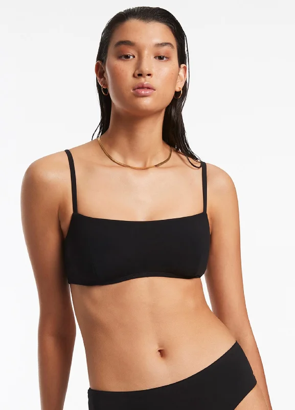 Lightweight swim sets for summer swim ease -Jetset  Pull On Tank Top - Black