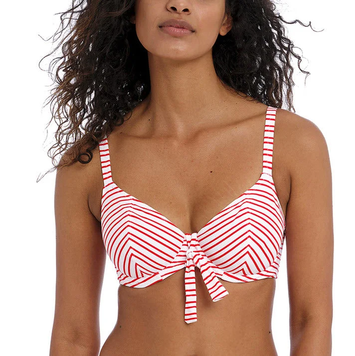 Lightweight swim sets for quick-drying swim comfort -Freya Swimwear New Shores Chili Red Plunge Bikini Top 202502