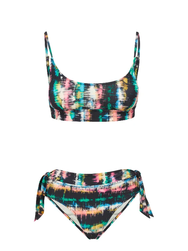 Retro tankini swim sets for nostalgic flair -Erika Top + Double Tie Midrise Bottom in Bimini Sky