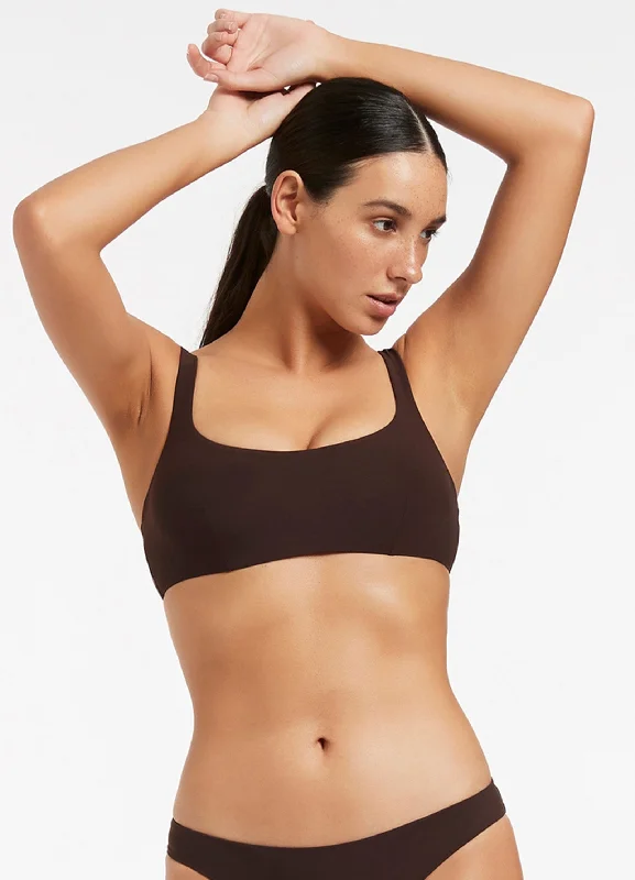 Cute swim sets with playful bow details -Jetset C_D Underwire Top - Chocolate