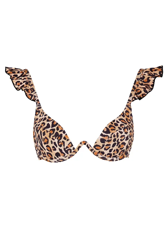 Strapless swim tops for even sun exposure -The Ruffle Bra - Wild Side