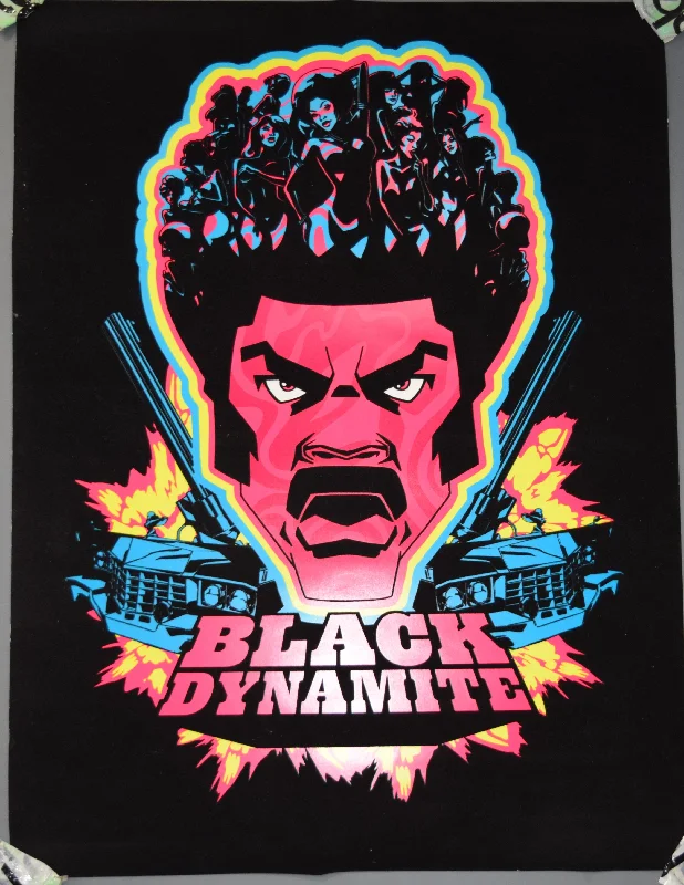 Yoga One-Pieces for Flexibility -Black Dynamite Velvet Print Poster Adult Swim SDCC 2012 18 x 24