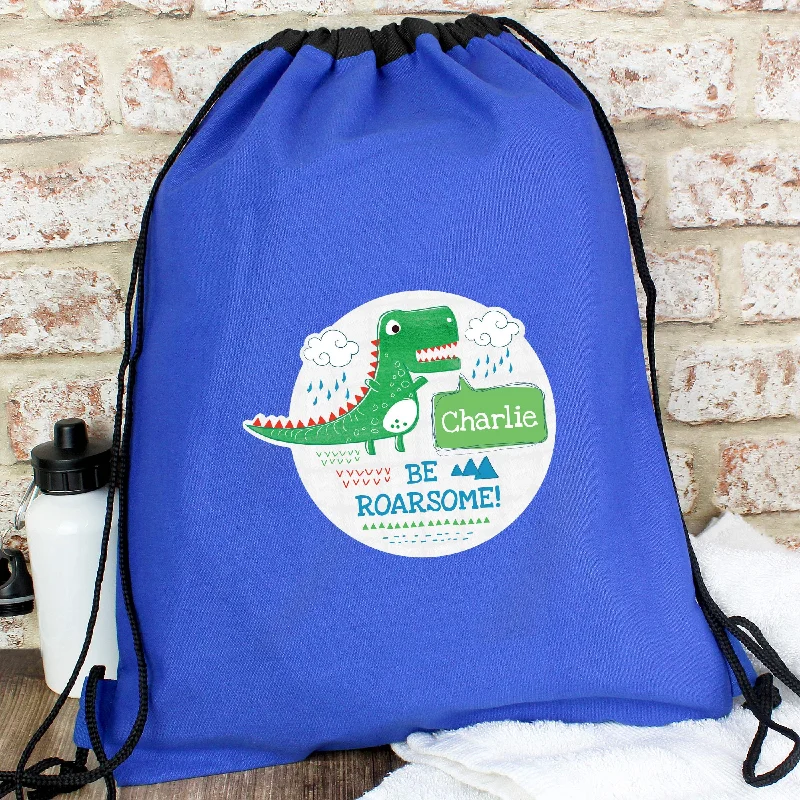 Running One-Pieces for Exercise -Personalised 'Be Roarsome' Dinosaur Swim & Kit Bag