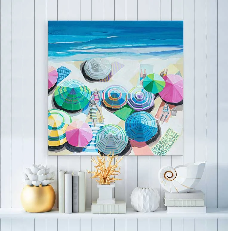 Maximalist One-Pieces for Bling -East Coast Swim Canvas Wall Art