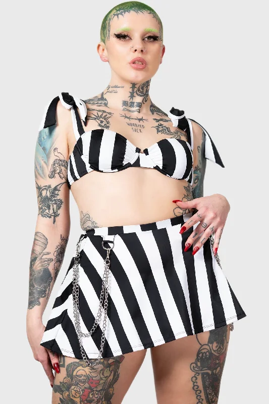 Checkered One-Pieces for Trend -Pantha's Prowl Swim Skirt