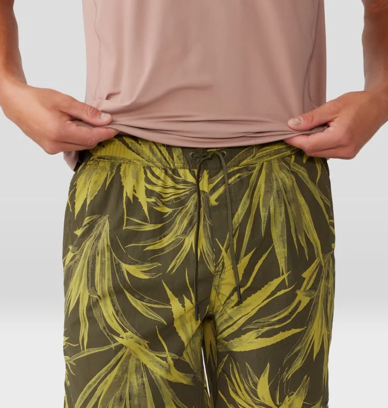 Halter One-Pieces for Chic -Men's Stryder Swim Short - Dark Pine Yucca Print