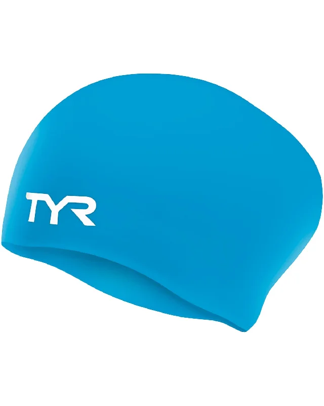 Snowboard One-Pieces for Slopes -Youth Long Hair Wrinkle-free Silicone Swim Cap