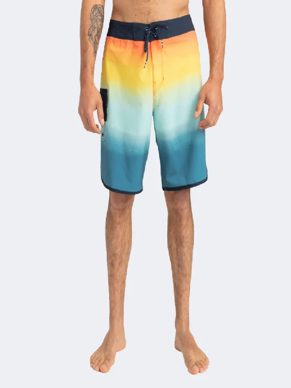 Low-Waisted One-Pieces for Relaxed -Billabong 73 Fade Pro  Men Beach Swim Short Multicolor