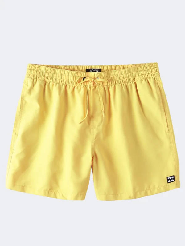 Cropped One-Pieces for Trendy -Billabong All Day Layback Boys Beach Swim Short Misted Yellow