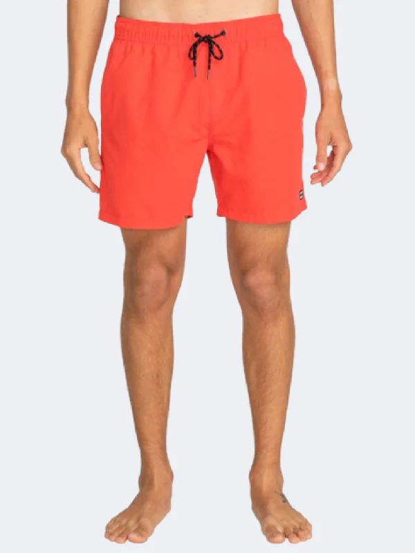 A-Line One-Pieces for Flattering -Billabong All Day Layback Men Beach Swim Short Red Hot