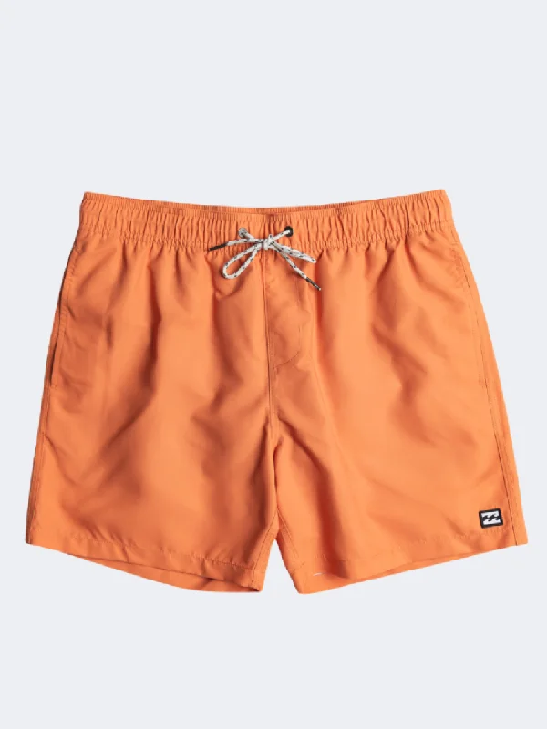 Short-Sleeved One-Pieces for Summer -Billabong All Day Layback Men Beach Swim Short Sunset