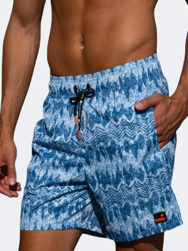 Racing One-Pieces for Speed -Blue Point Jeanius Men Beach Swim Short Siel