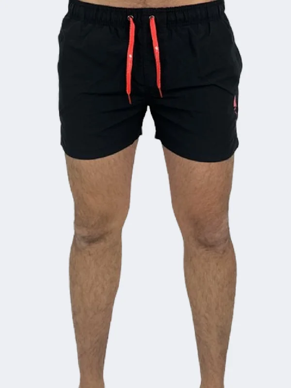 Gardening One-Pieces for Work -Blue Point Men Beach Swim Short Black