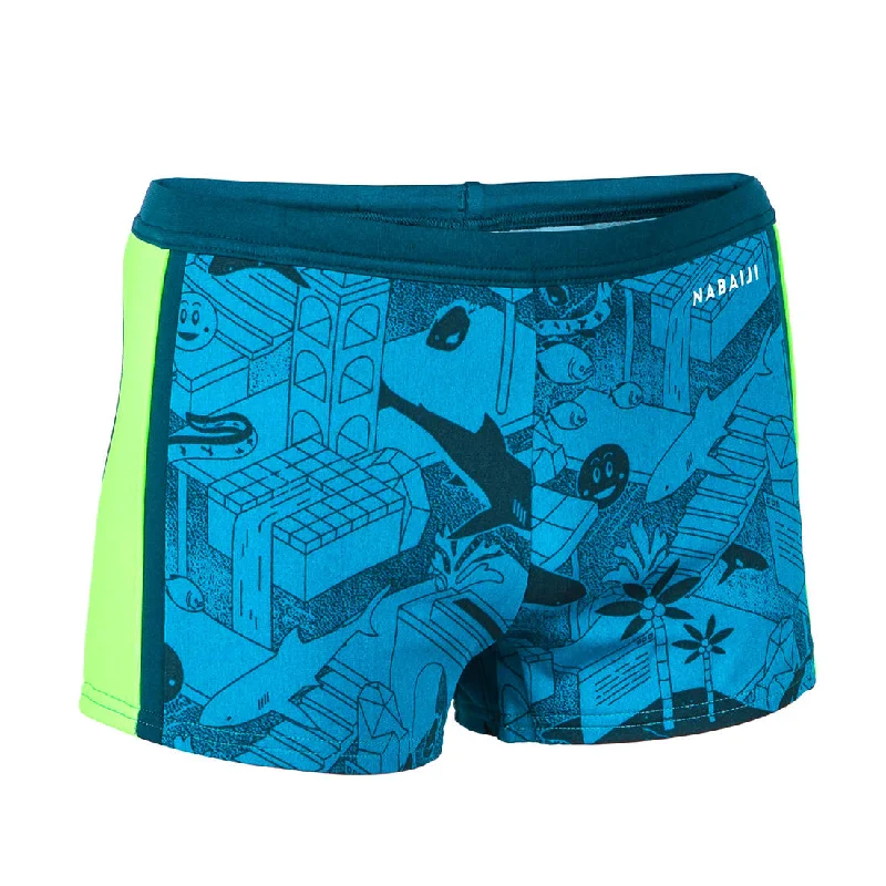 Punk One-Pieces with Spikes -Boys’ Swimming Trunks Yokob Dark Blue / Neon