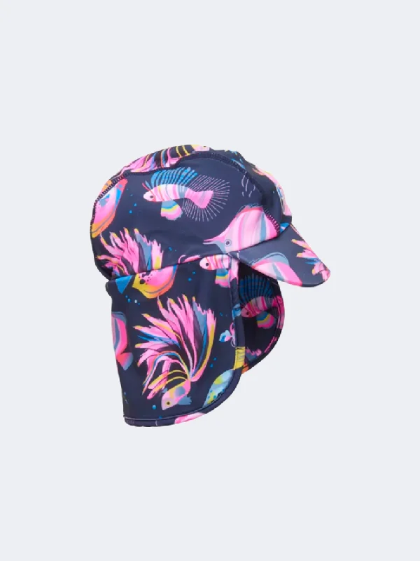 Satin One-Pieces for Shiny -Color Kids Aop Diva Unisex Beach Swim Cap Navy Blue/Pink