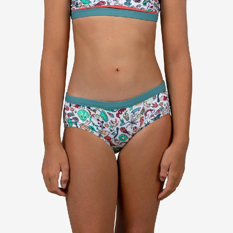 African One-Pieces with Culture -Girls' Swimming Bottoms Top Kamyleon - Sea