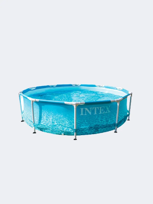 Minimalist One-Pieces for Simplicity -Intex Metal Frame  Beach Swimming Pool Blue