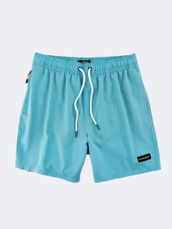 Gray One-Pieces for Subtle -Islandhaze Lavanna Men Beach Swim Short Aqua