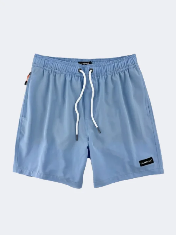 Khaki One-Pieces for Casual -Islandhaze Lavanna Men Beach Swim Short Steel Blue