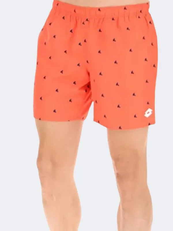 Spandex One-Pieces for Fit -Lotto Sail Men Swim Short Hot Coral