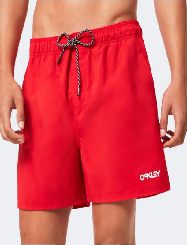 Painting One-Pieces for Art -Oakley 16 Inch Beach Swim Short Red Line