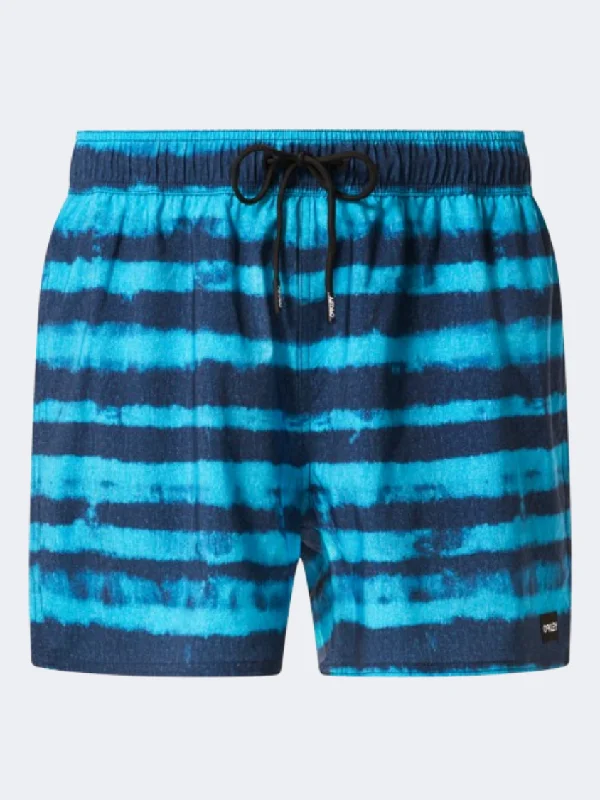 Checkered One-Pieces for Trend -Oakley Blur Stripes Rc 16 Inch Men Beach Swim Short Blue