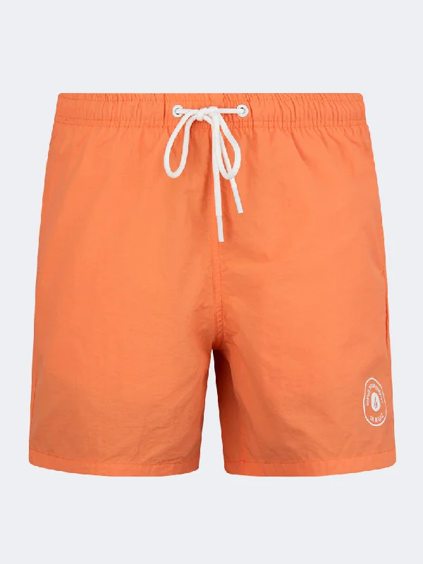 Red One-Pieces for Statement -Oil And Gaz Confortable Men Beach Swim Short Orange