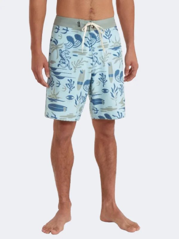 Indian One-Pieces with Intricacy -ONeill Mysto Scallop 20 Inch Men Beach Swim Short Blue Sky