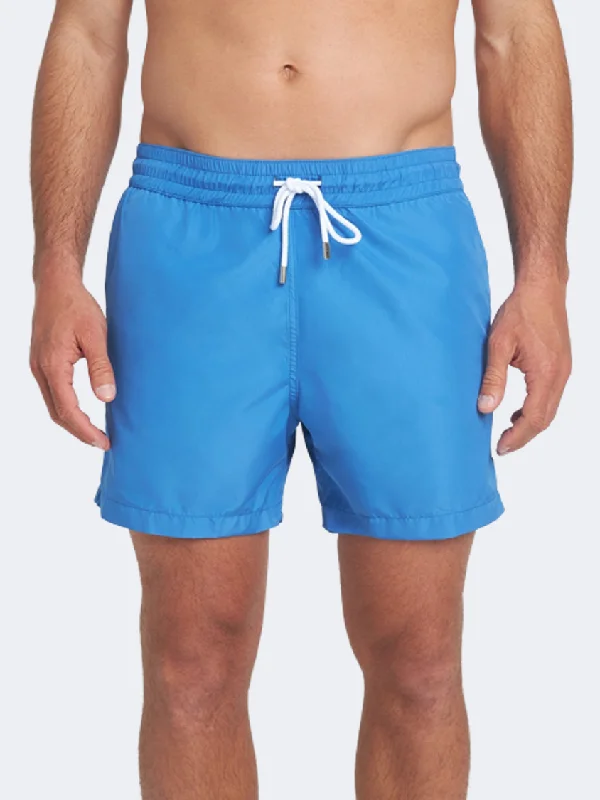 High-Waisted One-Pieces for Shape -Sea You Soon Limniona Men Beach Swim Short Sky Blue