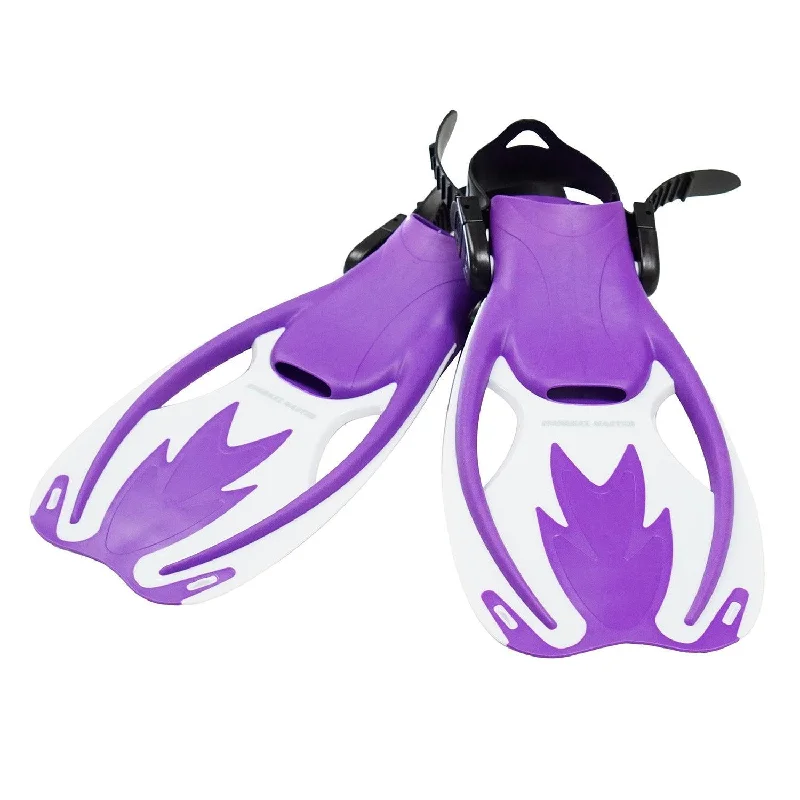 Modern One-Pieces for Trendy -Snorkel Master Kids Purple/White Swimming Snorkeling Fins